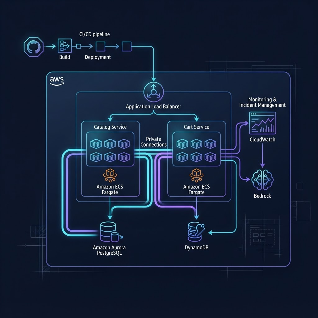ShopMesh Containerized Microservices architecture visualization